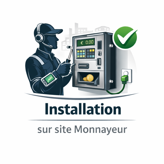 Installation sur site du monnayeur