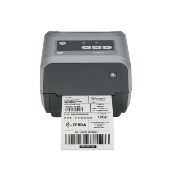 Zebra ZD421d, 8 pts/mm (203 dpi), RTC, USB, USB Host, BT, WiFi, en kit (USB)