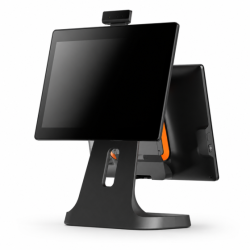 Sunmi T2s Lite 15,6'', Android, avec afficheur client (10") noir, orange
