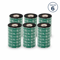 6 x rubans transfert thermique, résine, 40 mm, Zebra ZipShip 5095,