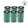6 x rubans transfert thermique, résine, 40 mm, Zebra ZipShip 5095,