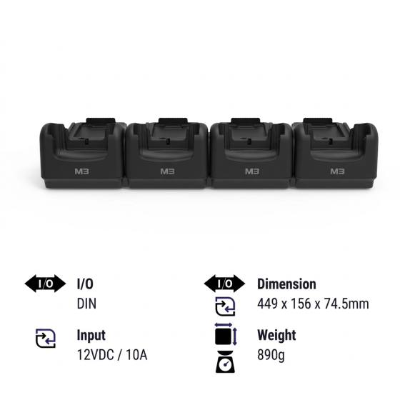 Station de recharge SM30, 4 baies (SM30-8CRD-C00)