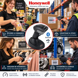 Honeywell Voyager Extreme Performance 1472g, BT, 2D, BT, avec support, noir