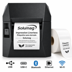 8 x Etiquettes (sans support - linerless), largeur 80 mm, blanches