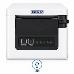 Citizen CT-S751, USB, 8 pts/mm (203 dpi), massicot, blanc