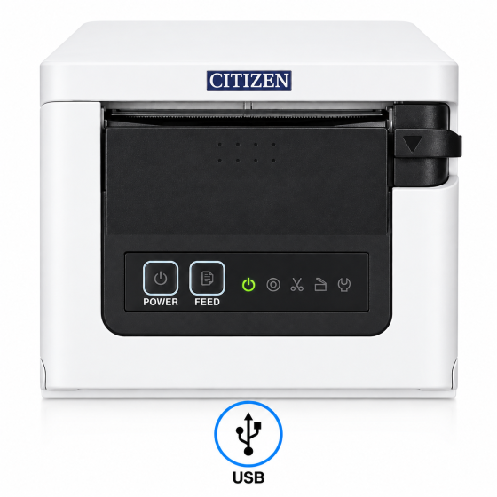 Citizen CT-S751, USB, 8 pts/mm (203 dpi), massicot, blanc