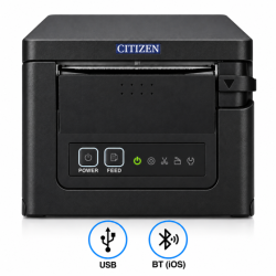 Citizen CT-S751, USB, BT (iOS), 8 pts/mm (203 dpi), massicot, noir
