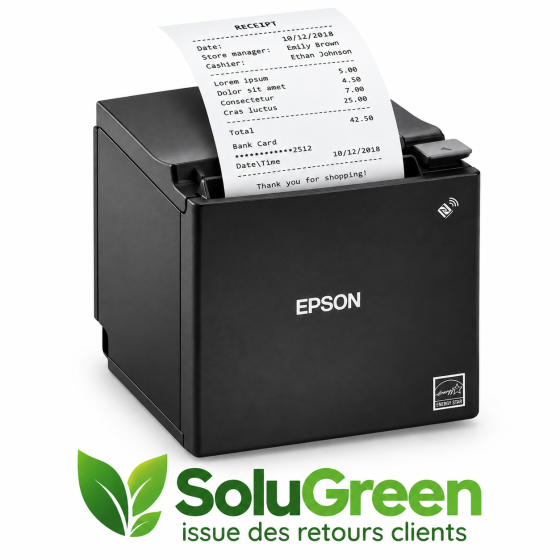 Epson TM-m30III, USB, USB-C, BT, Ethernet, WiFi, noir, issue des retours