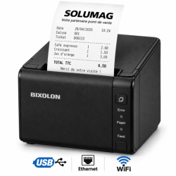Bixolon SRP-Q200, USB, Ethernet, WiFi, massicot, noir