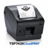 Star TSP743II, HI X, 8 pts/mm (203 dpi), massicot, USB, gris