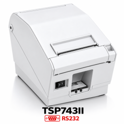 Star TSP743DII-24, RS232, 8 pts/mm (203 dpi), massicot, blanc