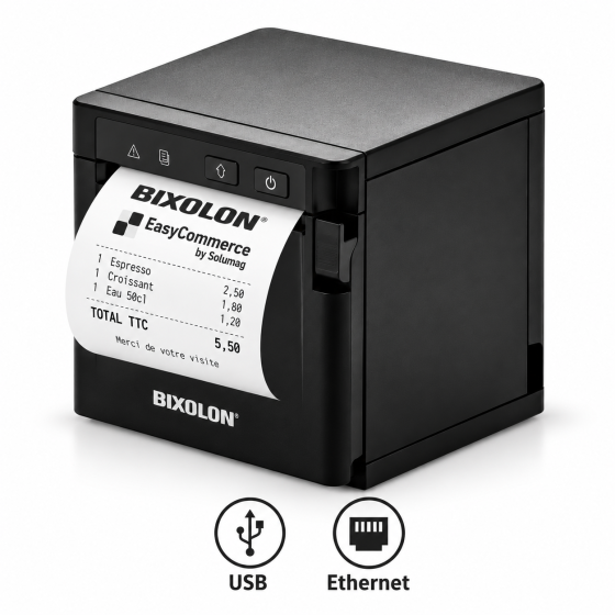 SRP-QE300, USB, Ethernet, massicot, 180 dpi, noir