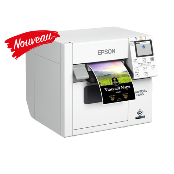 Modèle ColorWorks C4000 d'Epson, Imprimante étiquettes couleur