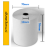 50 x Bobines thermique 76x70x12 pressing orange
