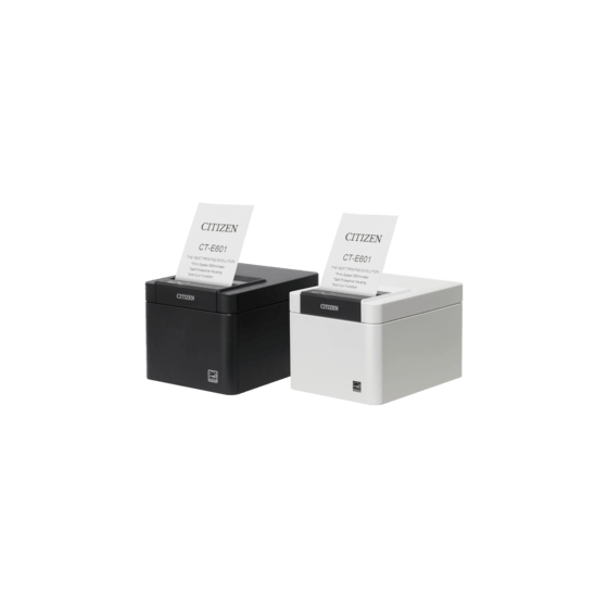Citizen CT-E601, USB, USB Host, 8 pts/mm (203 dpi), massicot, blanc