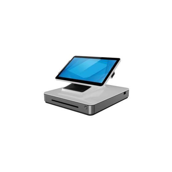 Elo PayPoint Plus, 39,6 cm (15,6''), capacitif projeté, SSD, LCM, Scanner, Win. 10, blanc