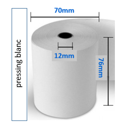 50 x Bobines thermique 76x70x12 pressing blanc